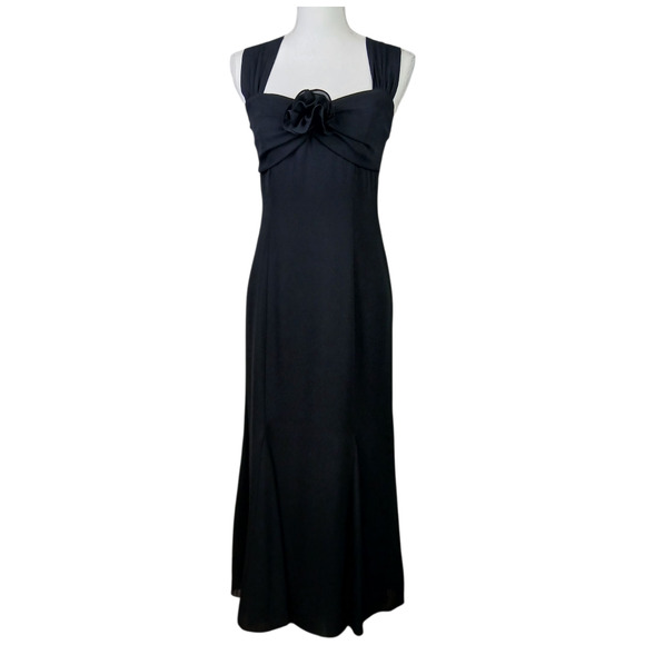Jessica McClintock Gunne Sax VTG SZ 7/8 (Fits like 6) Black Evening Wear Dress - Picture 2 of 9